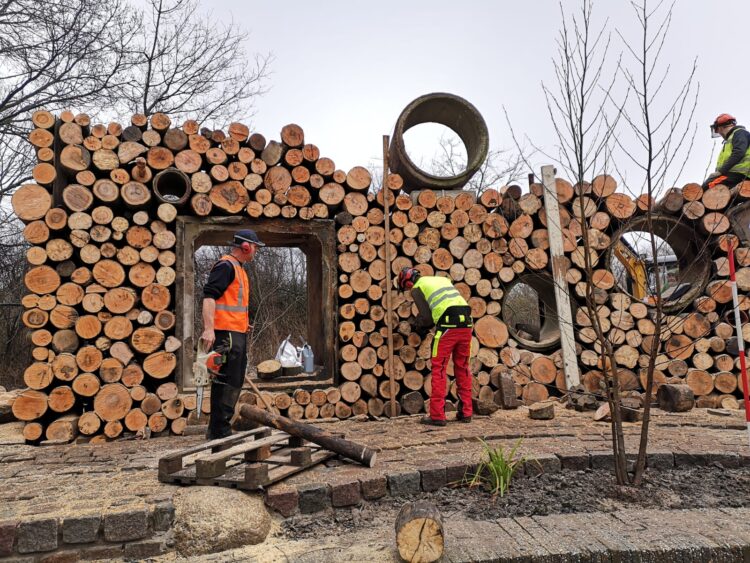 Floriade 2022 aanleg stammenwand